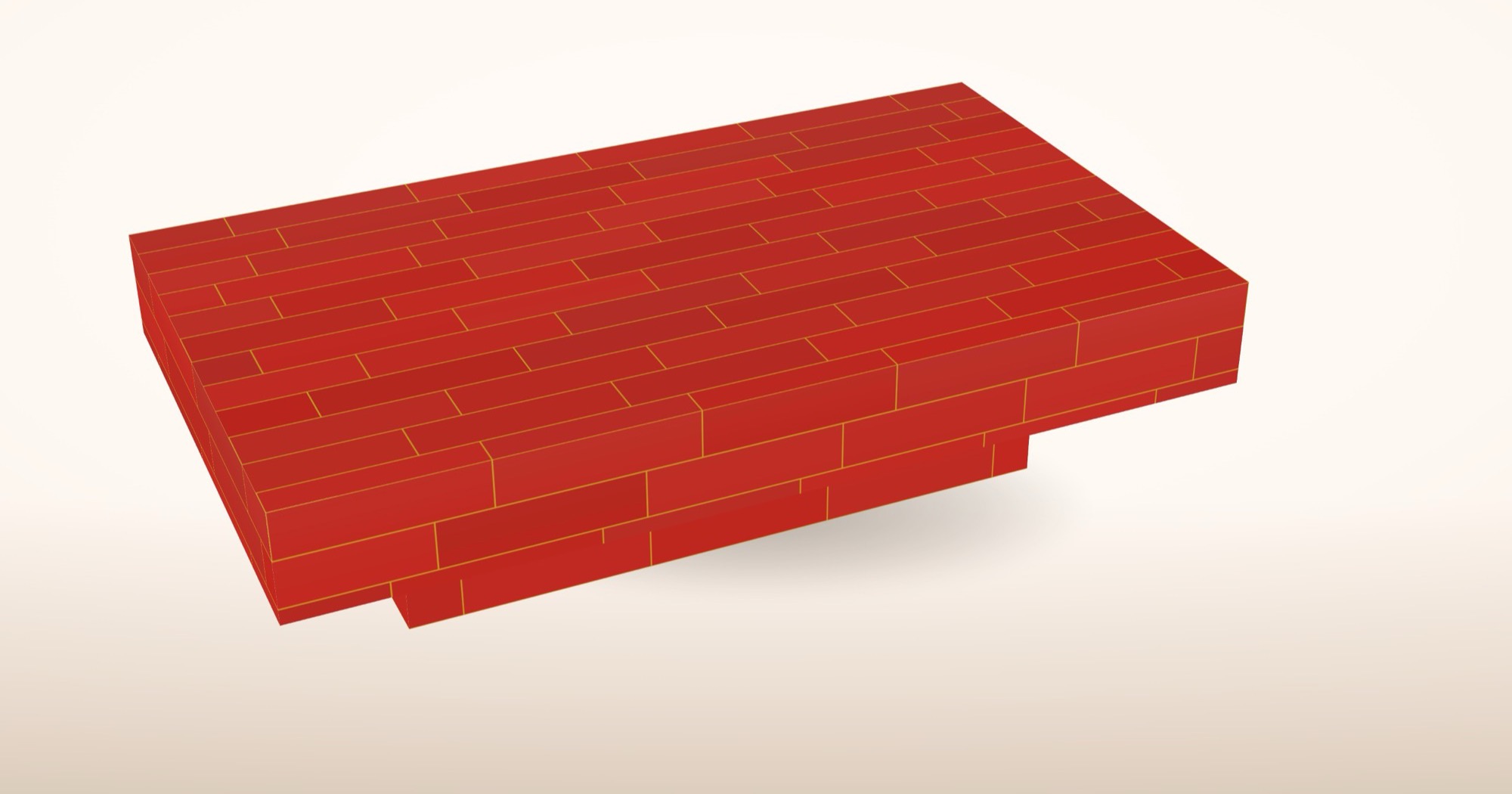 Tavolino Tiles, vista di tre quarti